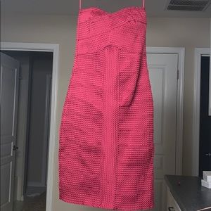 Glamorous Burgundy Bandage Dress